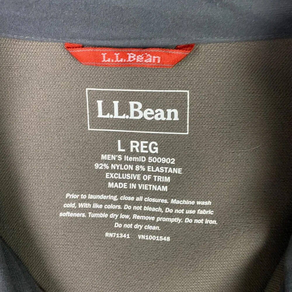 NWOT LL Bean All-Terrain Soft Shell Jacket Men's Large Brown Full Zip Stretch - Picture 7 of 13